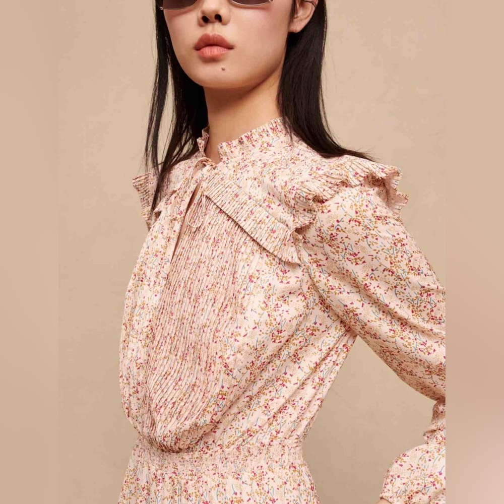 Maje Lipletto Peasant Blouse